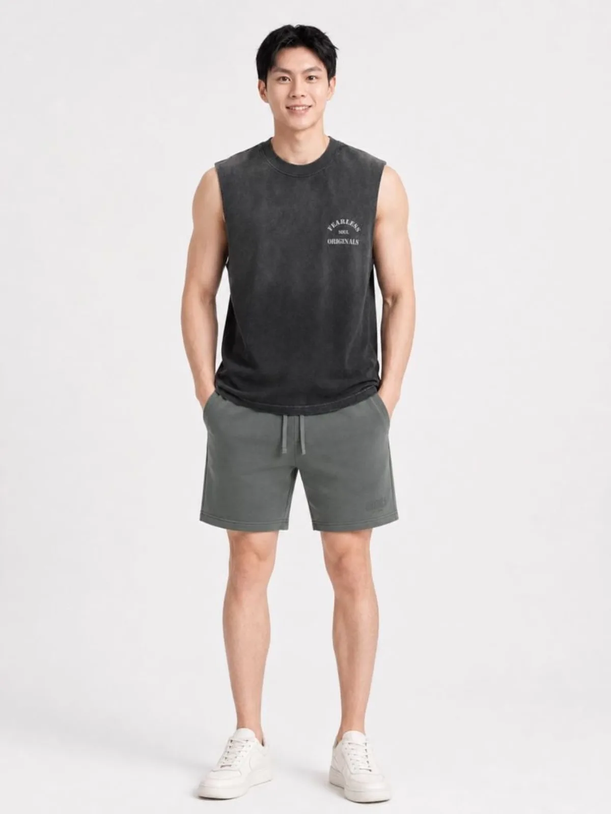 Áo Tanktop Nam ICONDENIM Steel Fade Form Regular TTID0049