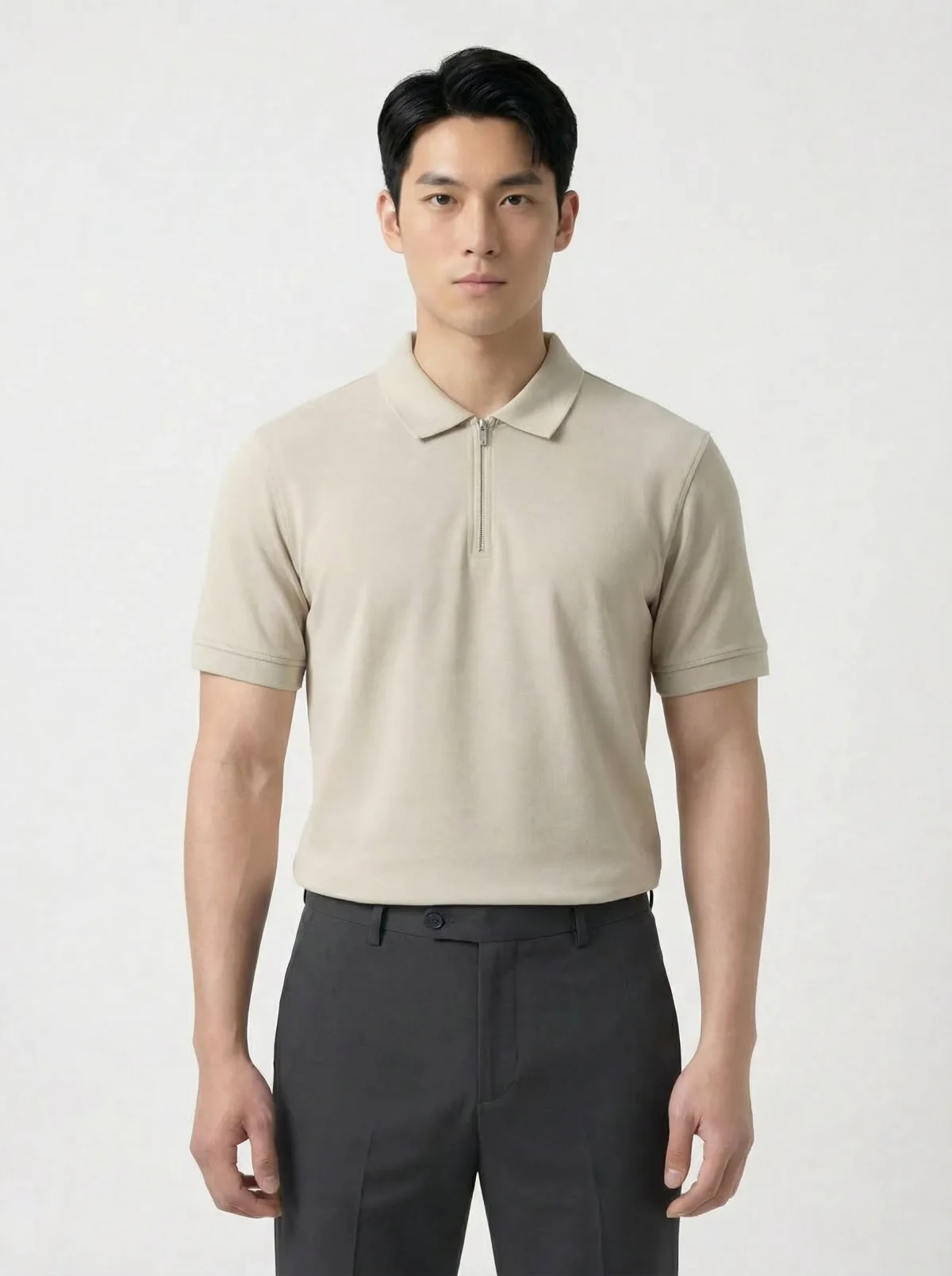 Áo Polo Nam ICONDENIM Quarter Zip Form Regular PLID0281
