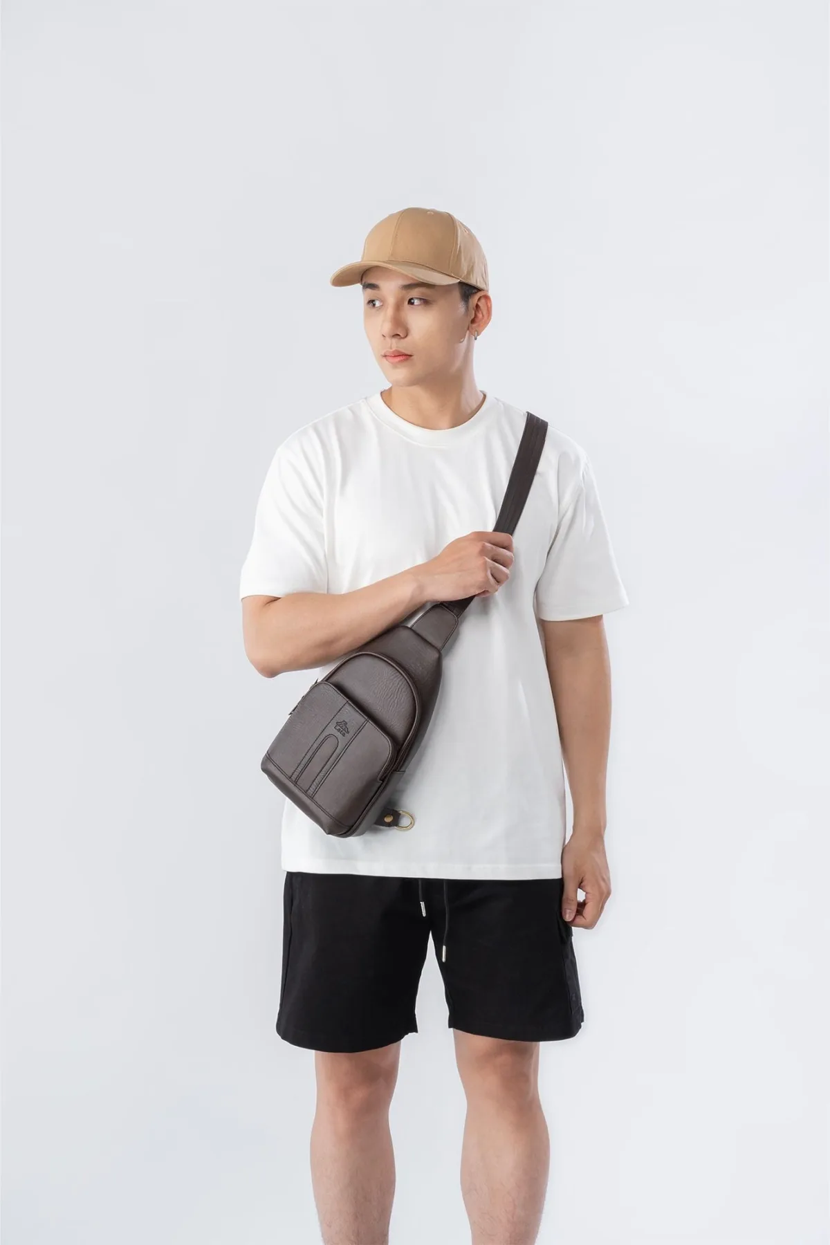 Balo Lata (Thời trang nam cá tính cở nhỏ - Balo đeo chéo da BALC29)