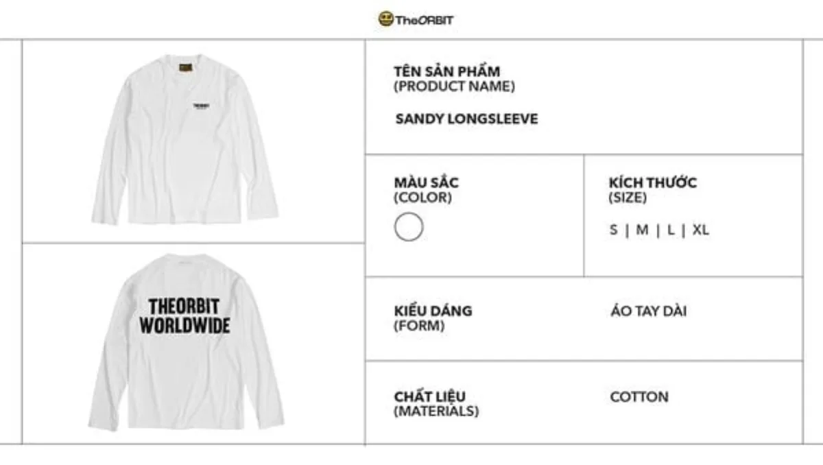 Áo Thun Tay Dài Nam Nữ The ORBIT SANDY LONGSLEEVE - Local Brand Chính Hãng