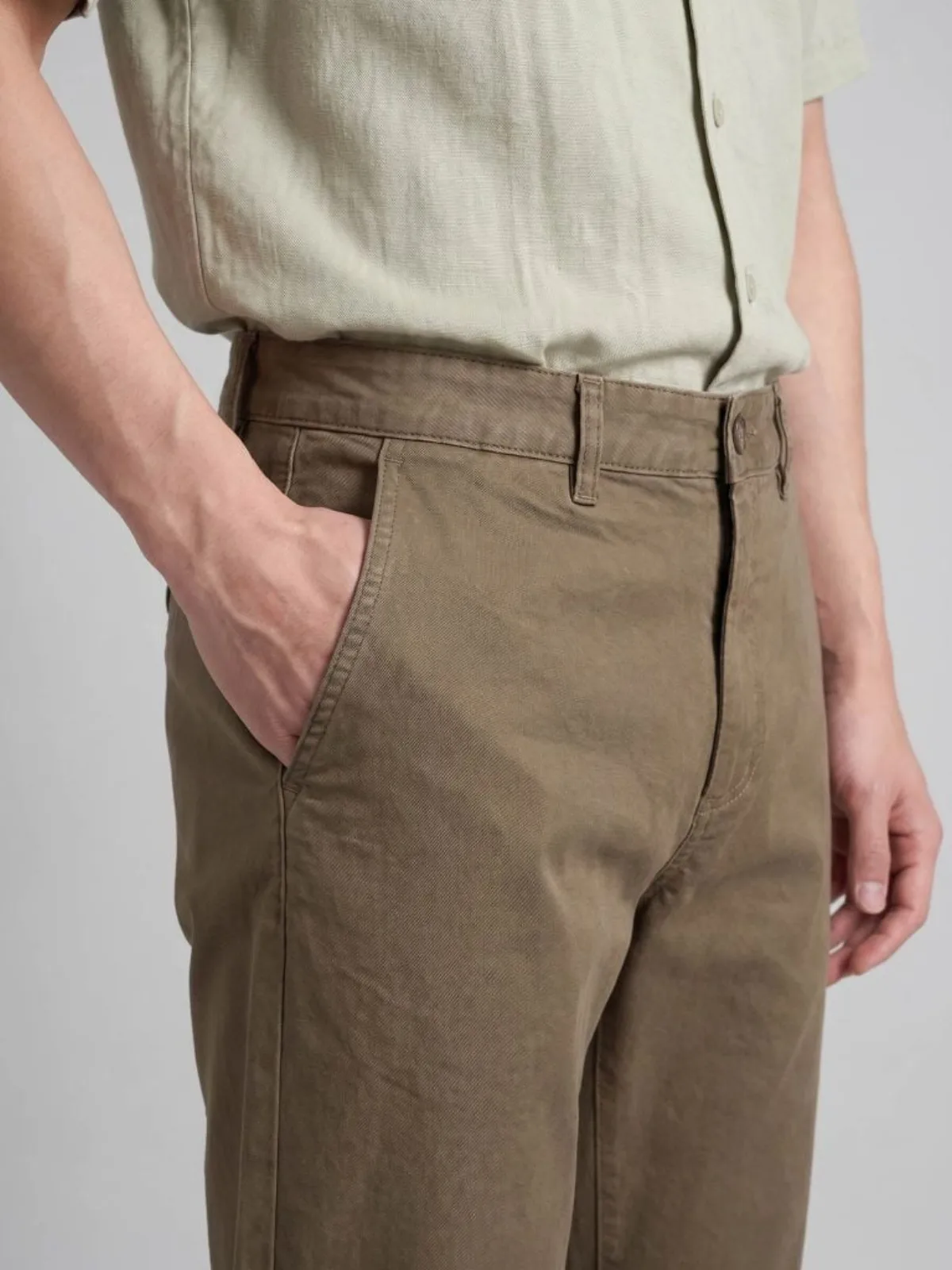 Quần Kaki Nam ICONDENIM Simple Form Slim Straight QKID0068