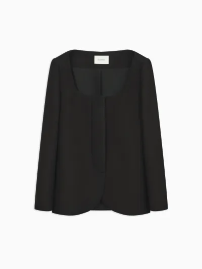 Roko U-Neck Jacket in Virgin Wool