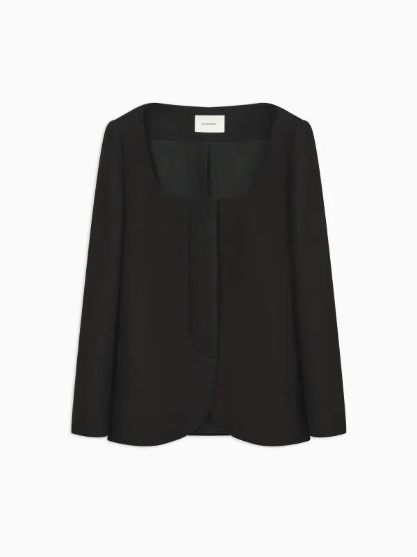 Roko U-Neck Jacket in Virgin Wool