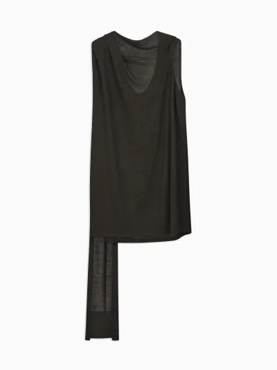 Delvey Draped Top With Scarf in Merino