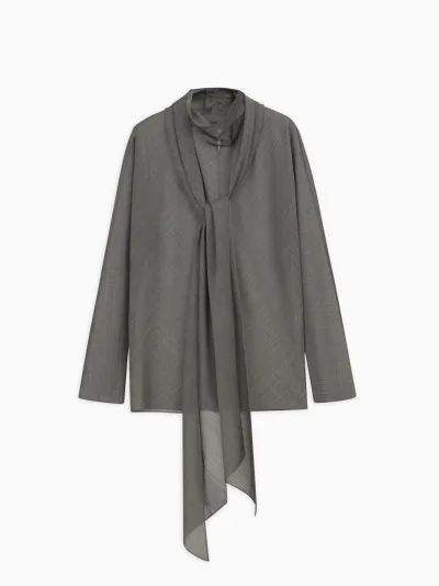 Mantia Scarf Blouse in Wool