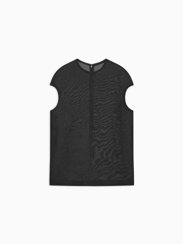 Jane Cap-Sleeves Blouse in Gauze Cotton