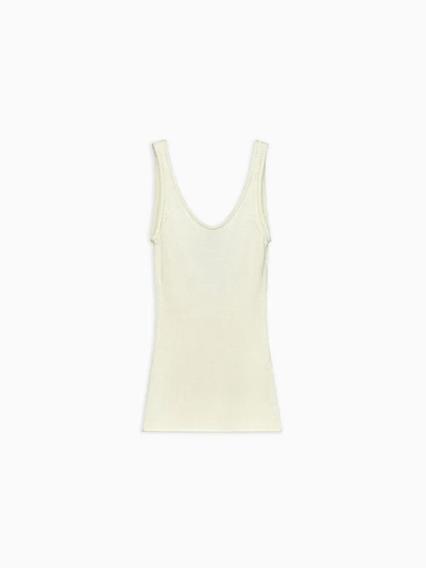 Nicole Tank Top in Knitted Silk