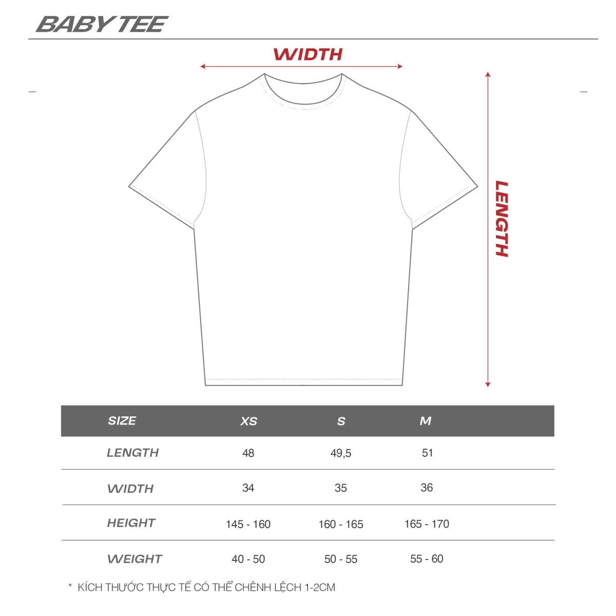 Áo thun NEEDS OF WISDOM Rhinestone Baddie Baby Tee - Red - Local Brand Chính Hãng