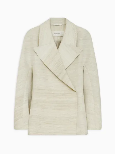 Luka Tailored Jacket in Slub Silk