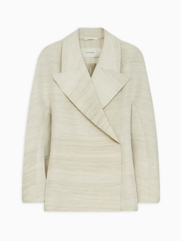 Luka Tailored Jacket in Slub Silk