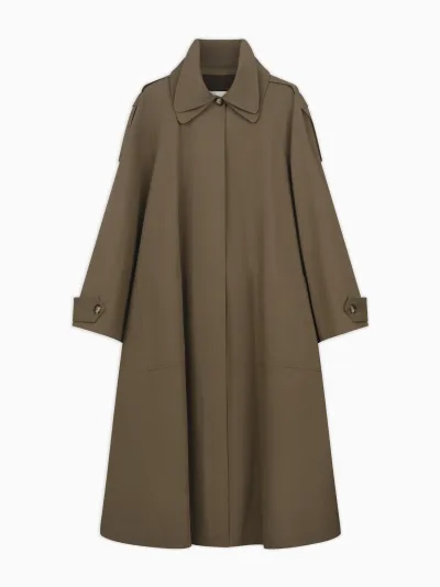 Raye Voluminous Trench Coat in Heavy Cotton