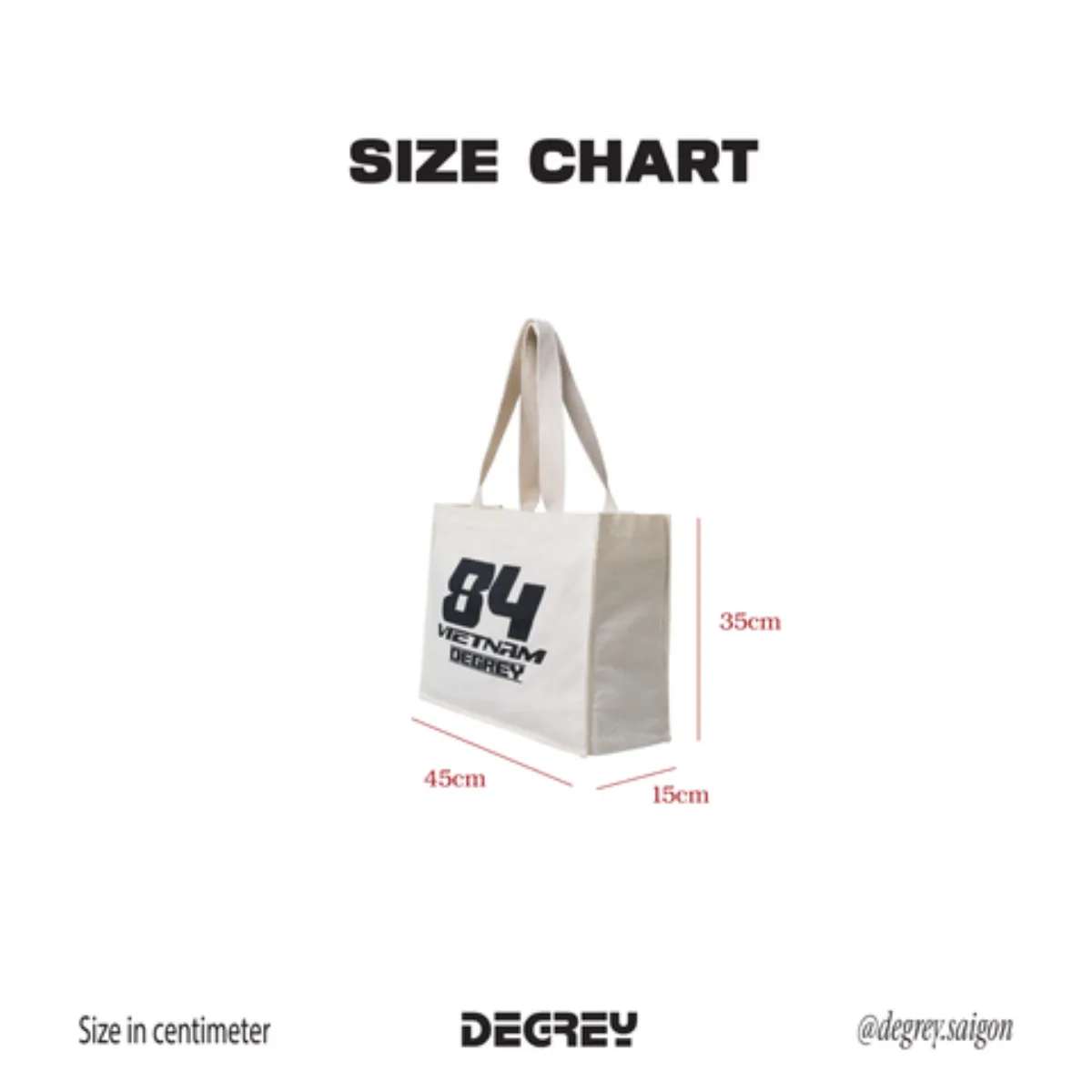 Túi Degrey Canvas Big Size Basic Bag đơn giản thiết kế thời trang nam nữ mau kem - CANK