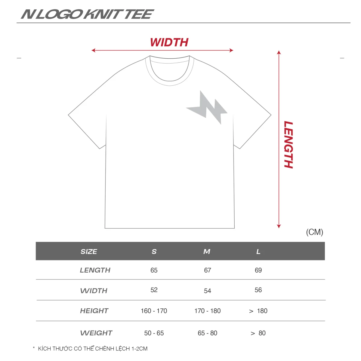 Áo thun NEEDS OF WISDOM N Logo Knit Tee - Grey - Local Brand Chính Hãng
