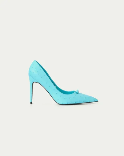 Ostrich Leather Stiletto Heels
