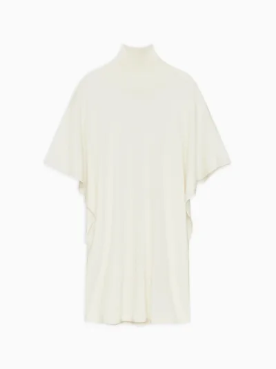 Dolman Turtleneck Top in Knitted Cashmere