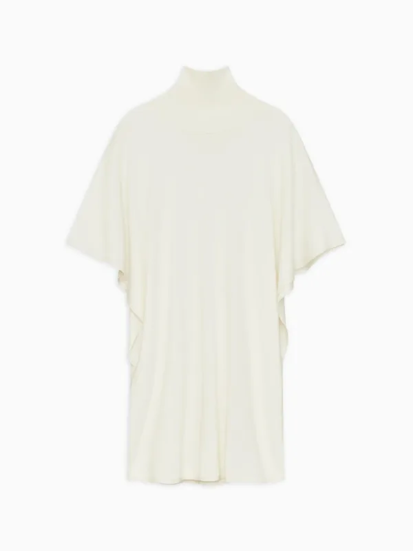 Dolman Turtleneck Top in Knitted Cashmere