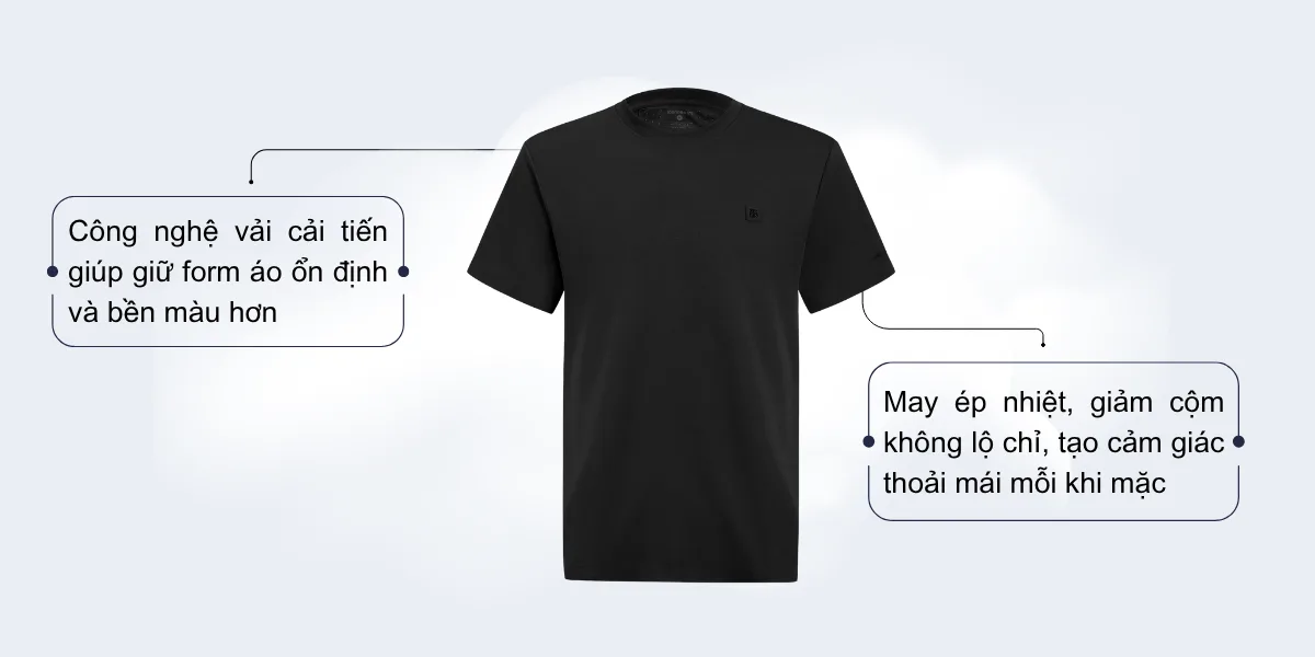 Áo Thun Nam ICONDENIM Trơn ProCool New Gen Seam Sealing Form Slim Fit ATID0559