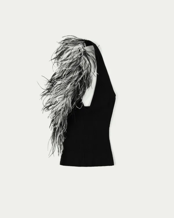 Under the Canopy Feather Knit Top