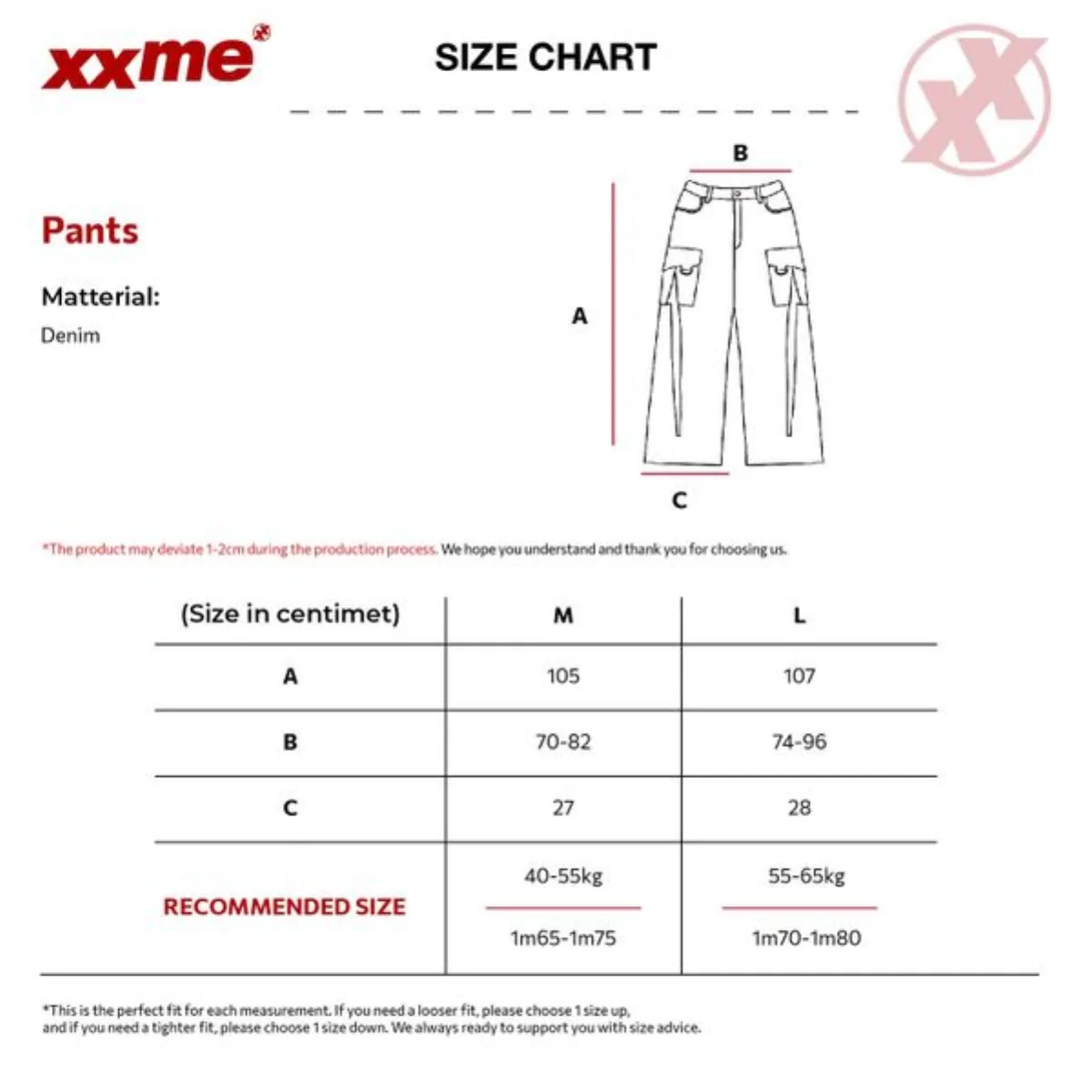Áo Khoác/ Quần Dài Túi Hộp XXME Glitch Denim - Black