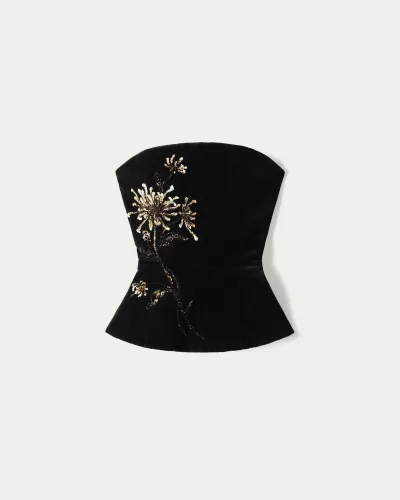 Kiku Overbust Velvet Corset