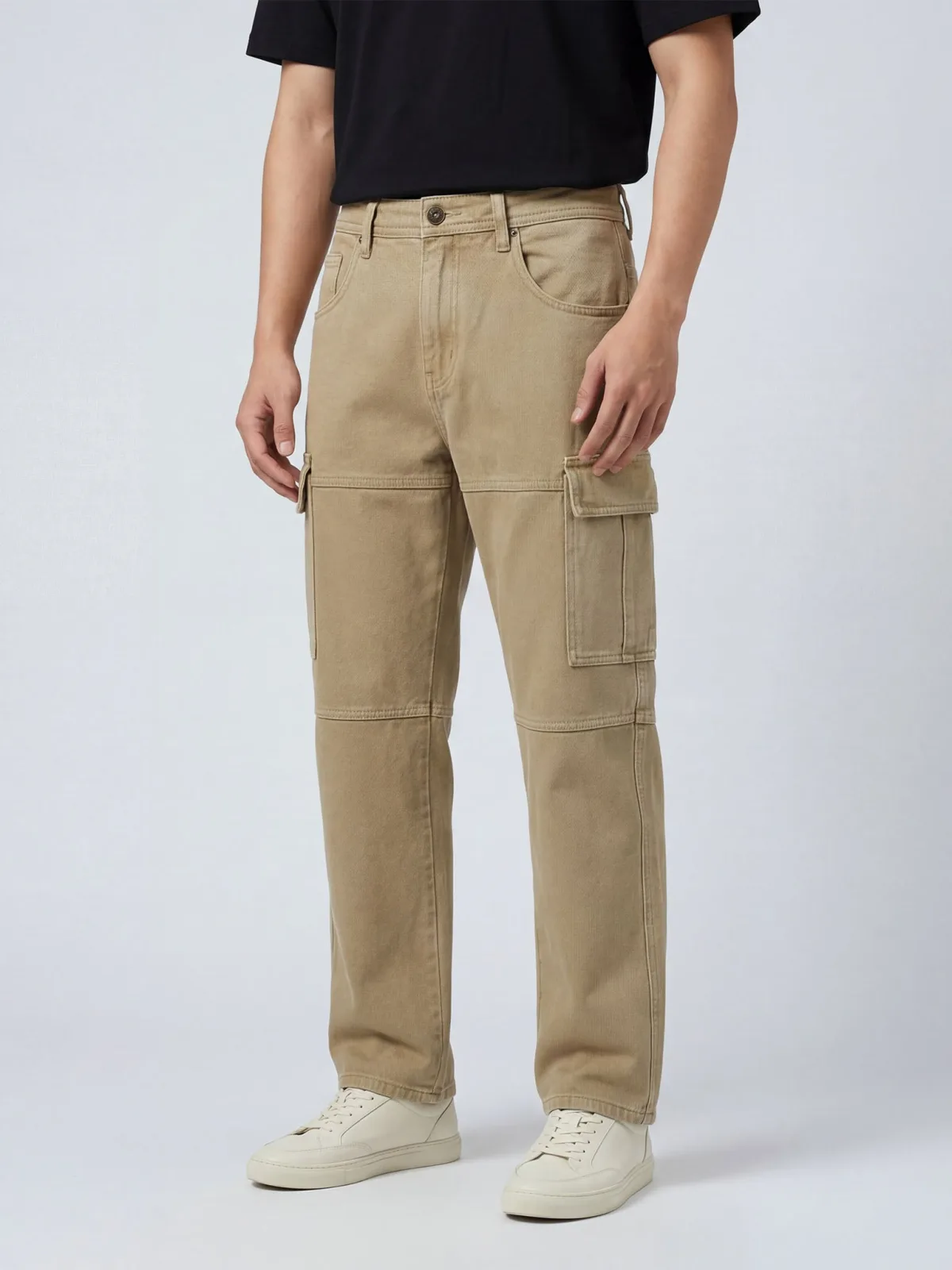 Quần Cargo ICONDENIM Washed Khaki QKID0054