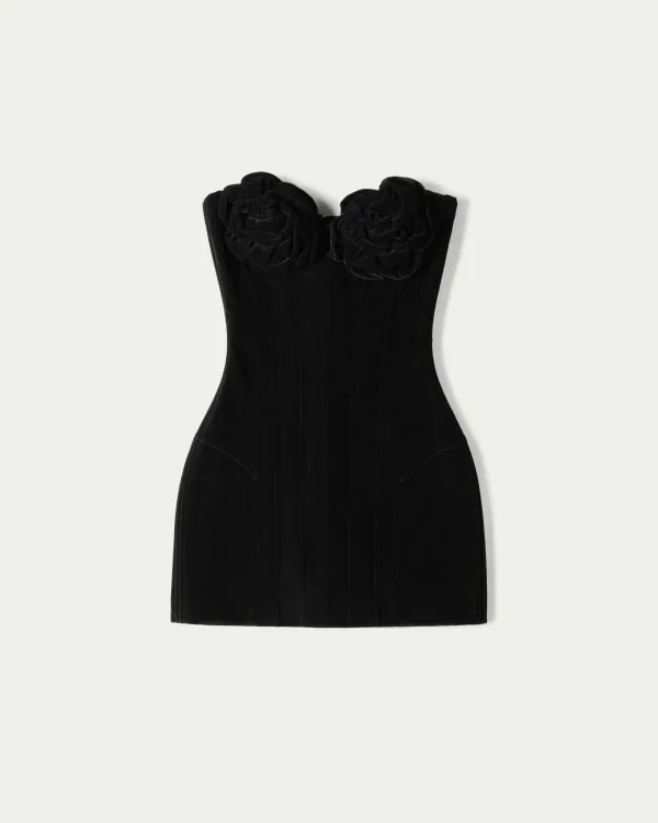 Doppia Velvety Flower Mini Dress