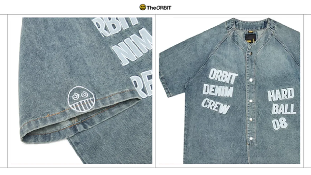 COMBO ORBIT Áo BASEBALL DENIM JERSEY + Quần ORBIT Denim Short - Local Brand Chính Hãng