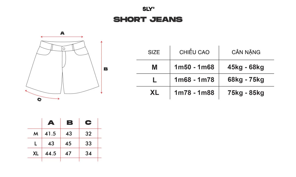 Quần Short Jeans Nam SLY RUPTURE