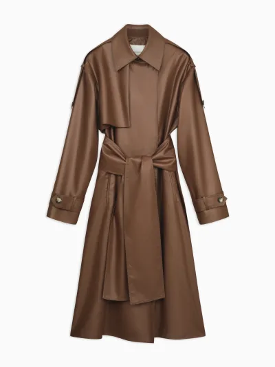 Anai Coat in Matte Spun-Poly