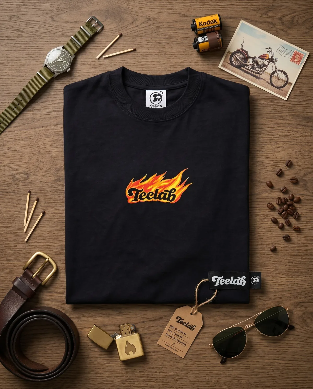Áo Thun Teelab Alter TI-STAR-Flame Semi-Oversized Cotton Tee TS385