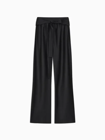 Mika Seamless Trousers in Satin With Cummerbund