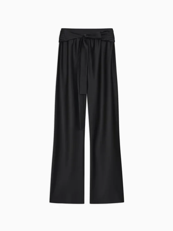 Mika Seamless Trousers in Satin With Cummerbund