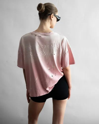 SSMA RUST DISTRESS T-SHIRT - PINK