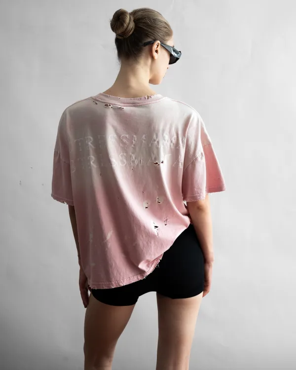 SSMA RUST DISTRESS T-SHIRT - PINK