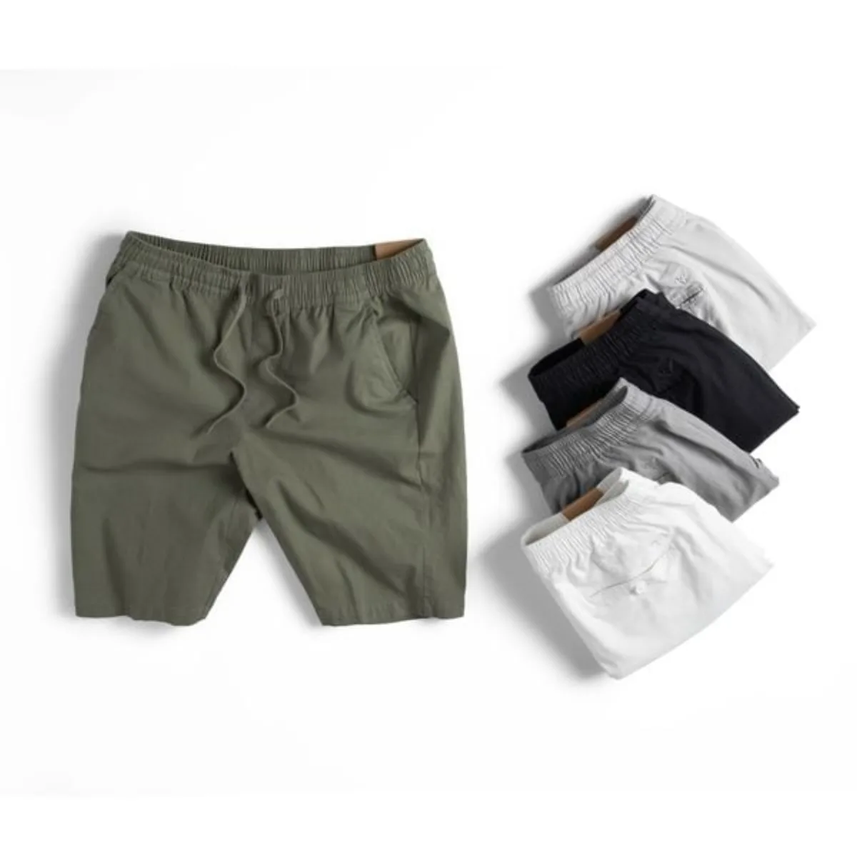 Quần short đũi nam SMART LINEN SHORTS TORANO cạp chun thoáng mát, form chuẩn FSBI001