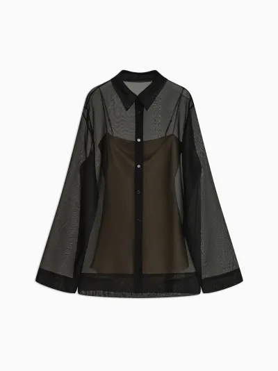 Lisse Classic Shirt in Silk Organza