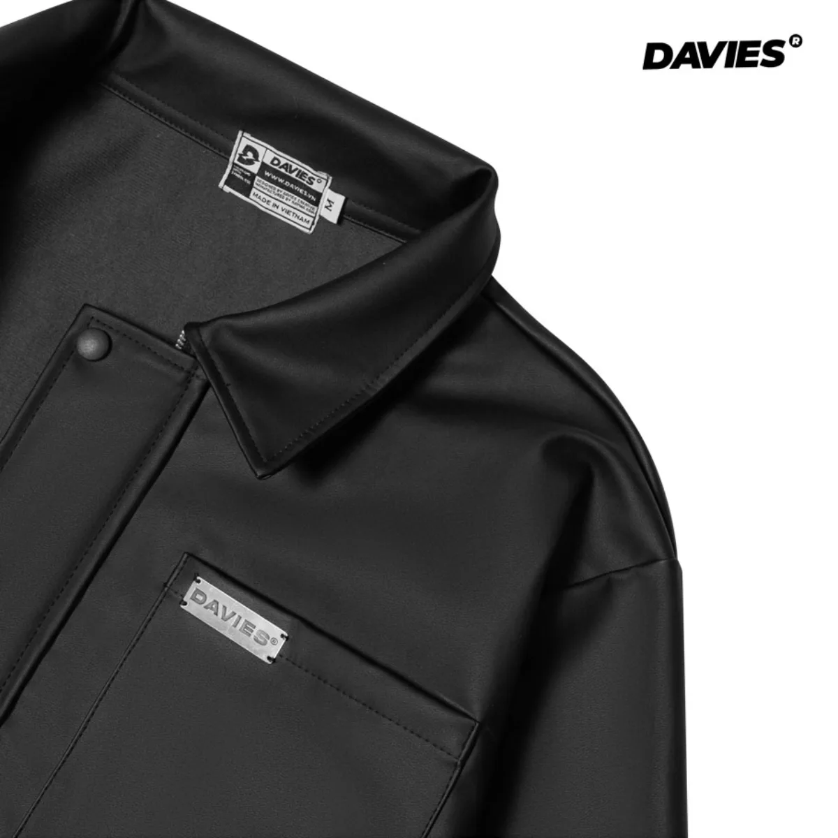 Áo khoác da nam nữ form rộng DAVIES Oversized Leather Jacket local brand | D15-AK35