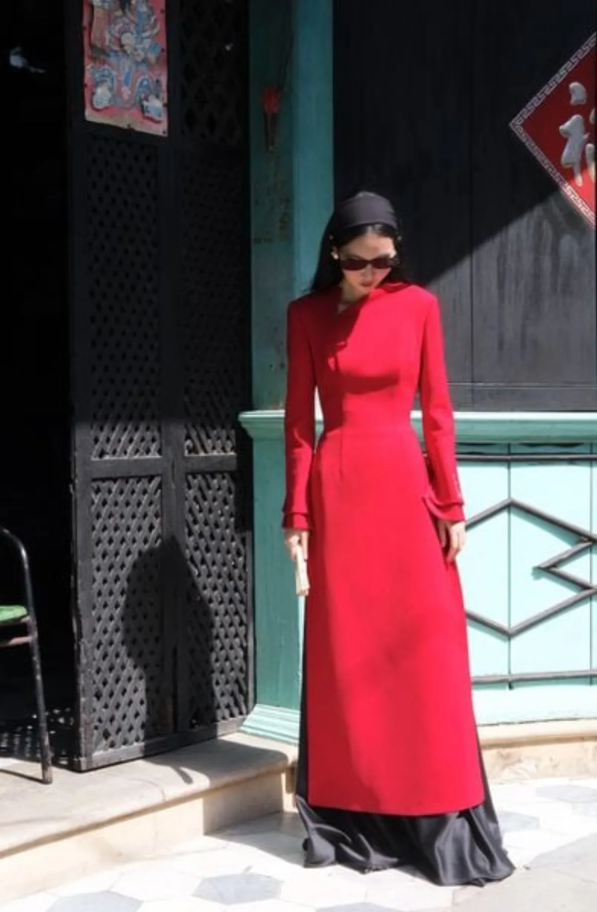 Áo dài Fany - Red