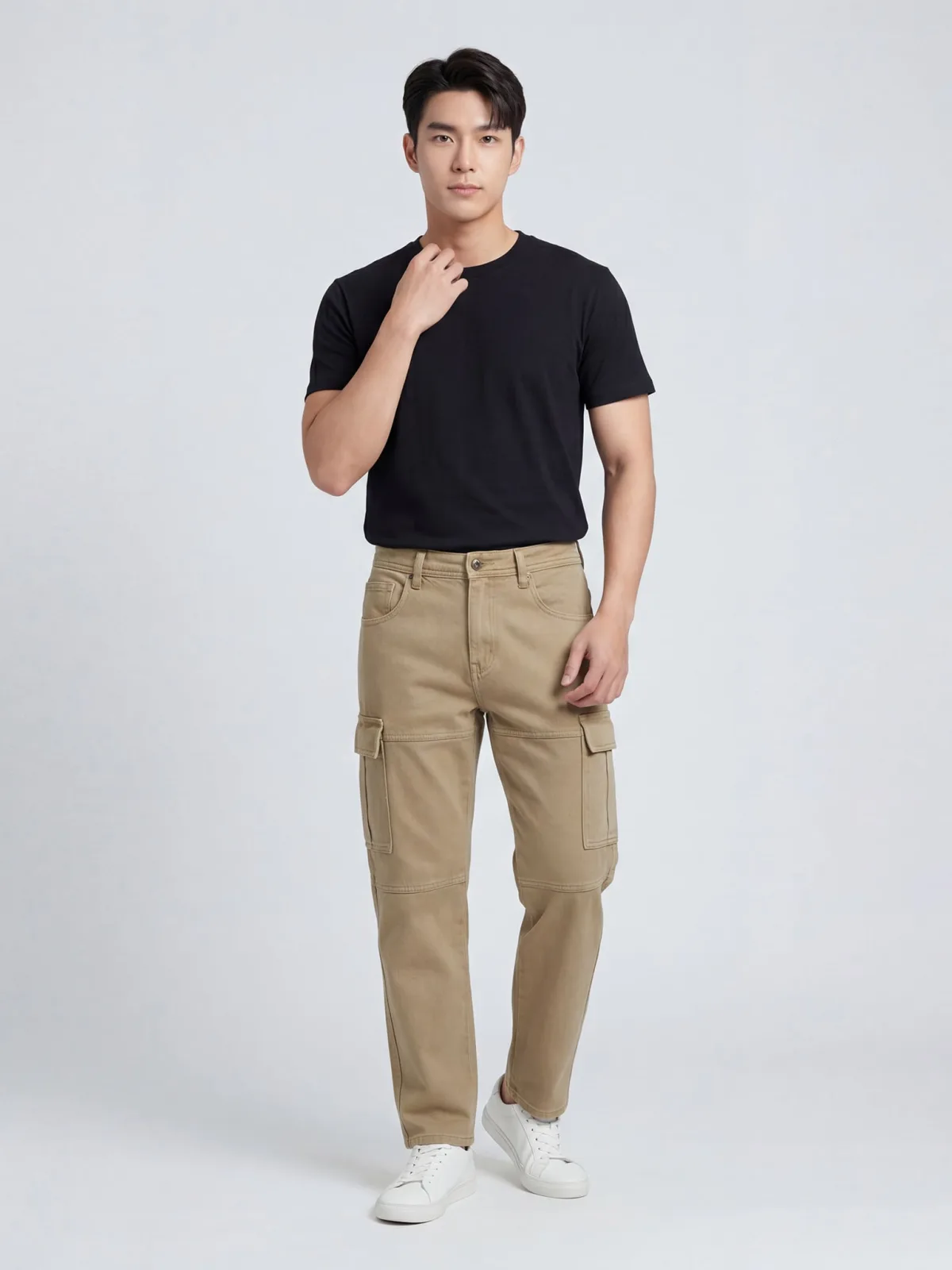 Quần Cargo ICONDENIM Washed Khaki QKID0054