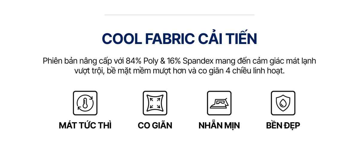 Áo Polo Nam ProCool New Gen ICONDENIM, công nghệ hạt làm mát, vải Cool Fabric độc quyền co giãn giữ form tốt PLID0228