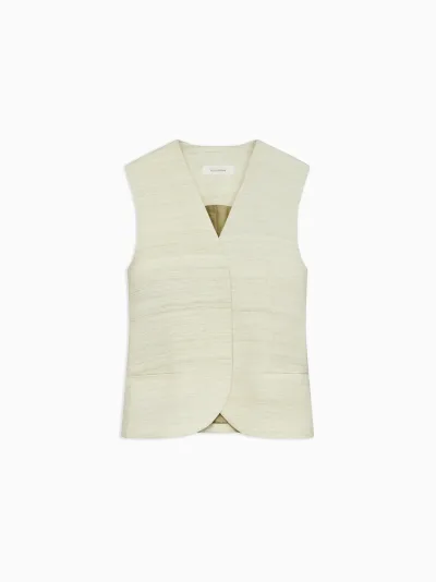 Luka Tulip Vest in Slub Silk