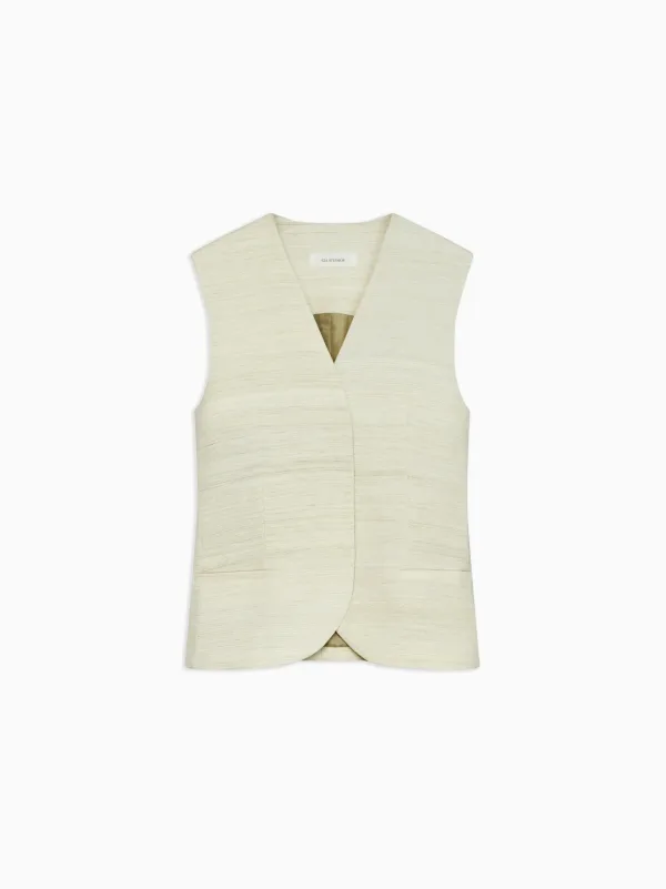 Luka Tulip Vest in Slub Silk