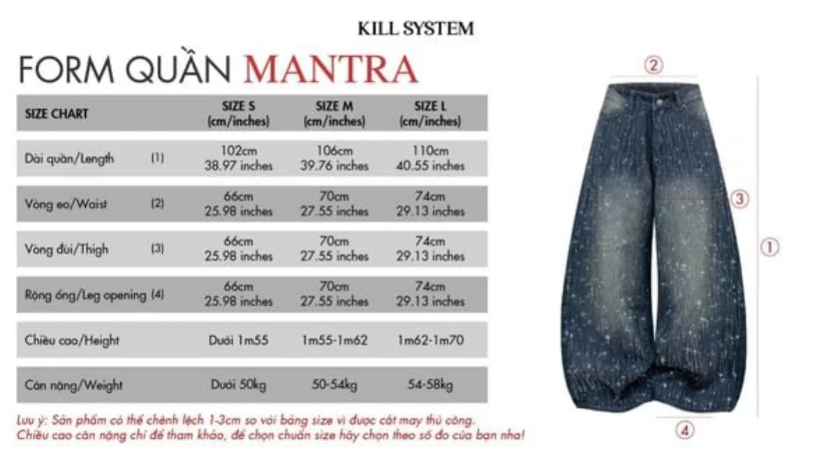 Quần jeans đính đá siêu lấp lánh MANTRA - 𝐊𝐈𝐋𝐋 𝐒𝐘𝐒𝐓𝐄𝐌