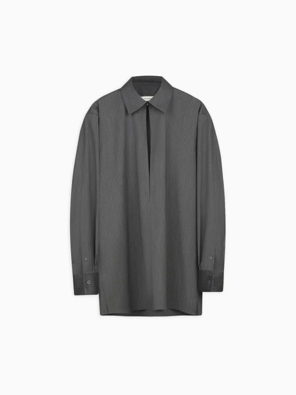 Dunham Front-Split Shirt in Wool