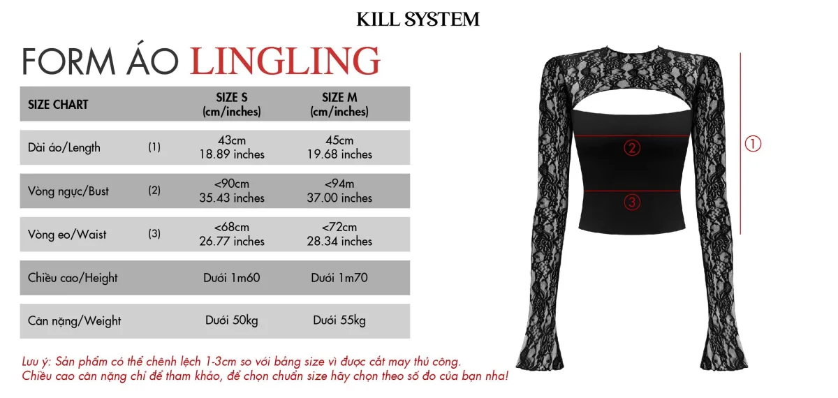 Áo khoét ngực cổ ren tay dài LINGLING - 𝐊𝐈𝐋𝐋 𝐒𝐘𝐒𝐓𝐄𝐌