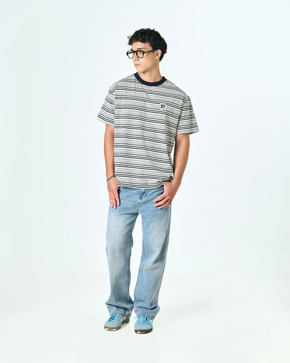 Áo Thun Teelab Alter Basic Stripe Oversized Cotton Tee TS377