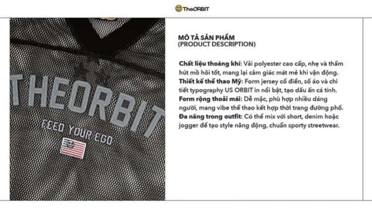Áo Thể Thao Nam Nữ The ORBIT - Jersey US ORBIT - Local Brand Chính Hãng