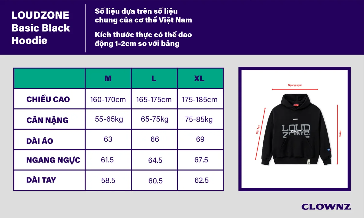 Áo hoodie LOUDZONE Basic Black Hoodie local brand form rộng đồ mùa đông nam nữ unisex