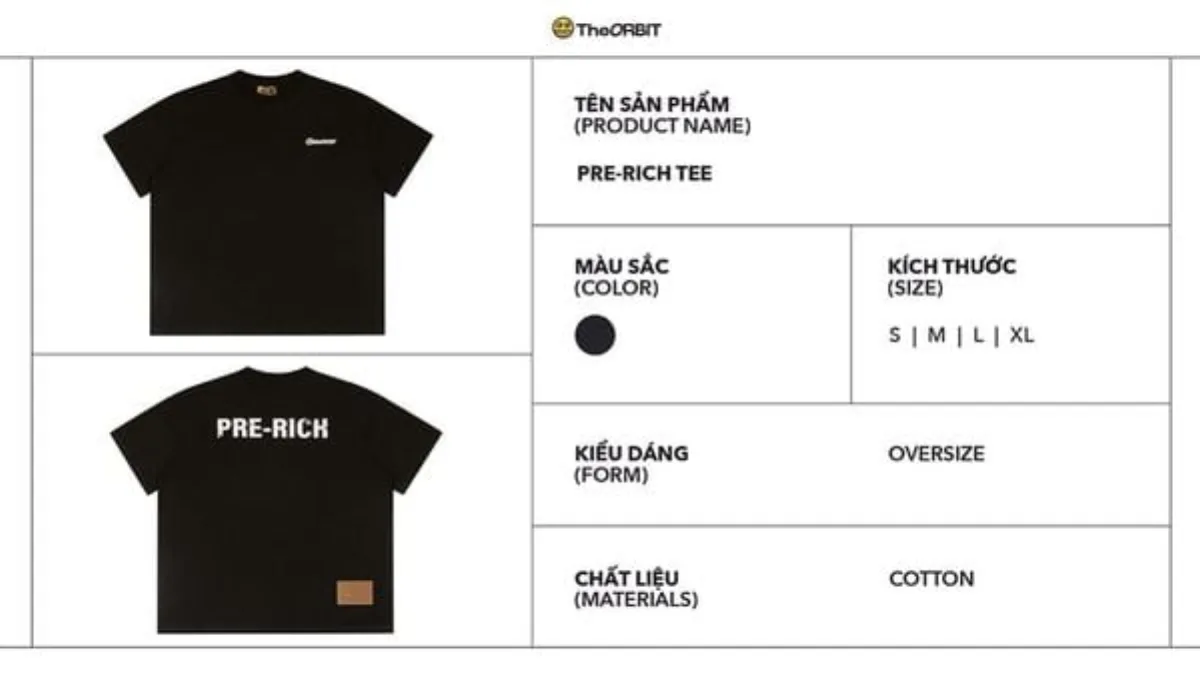 Áo Thun Nam Nữ The ORBIT PRE-RICH TEE - Loccal Brand Chính Hãng