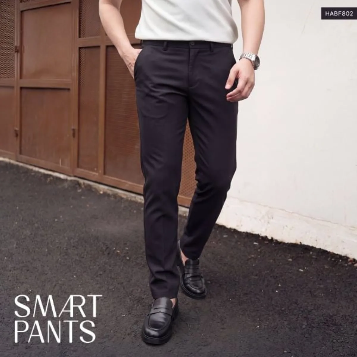 Quần âu smart SMART PANTS TORANO mặt vải phẳng phiu, hạn chế nhăn nhàu và co giãn thoải mái HABF802